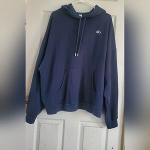 Alo Accolade In Navy Blue, Loose Fit Hoodie,  Size XL